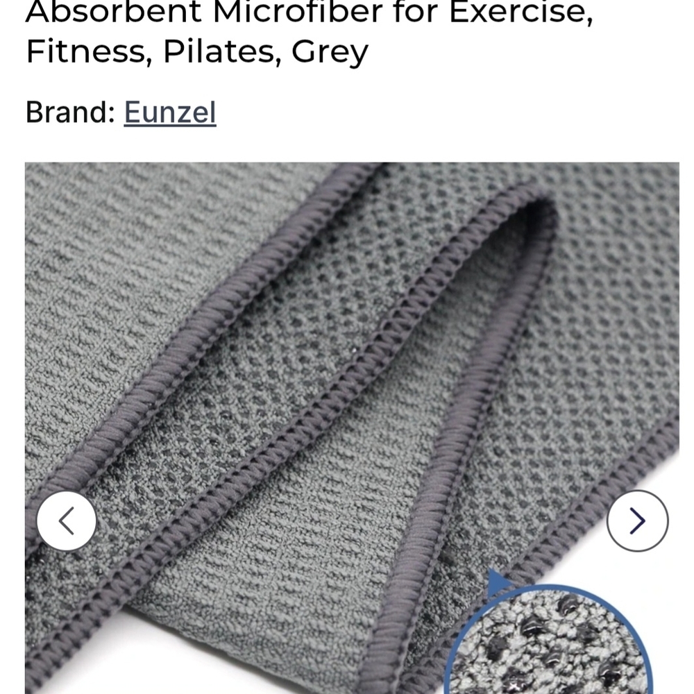 Grey Absorbent Microfiber Towel for Exercise